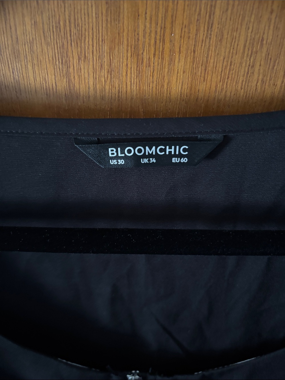 BloomChic Black dress with White Label Detail - Picture 3 of 5